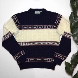 HP🎉 VTG Steep Slopes Cable Knit Christmas Sweater